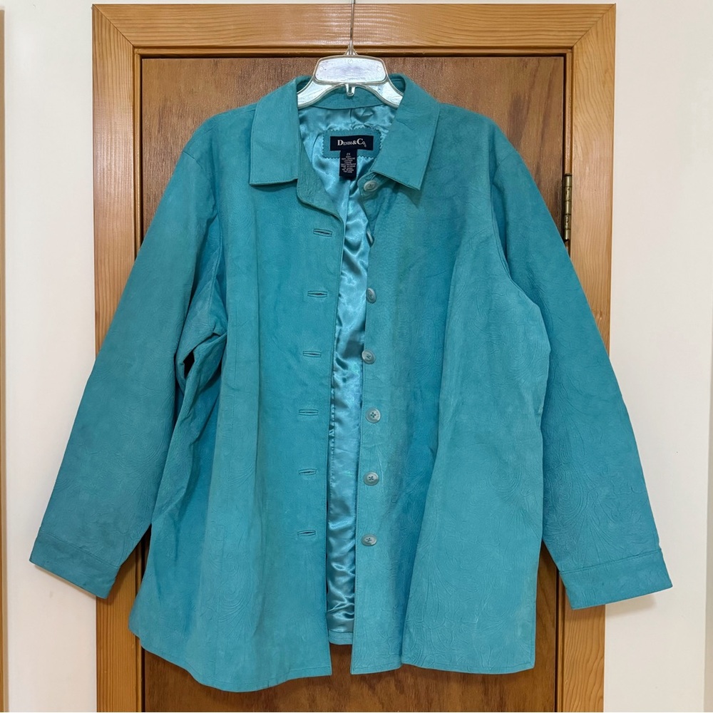Vintage Denim&Co Suede Leather Jacket